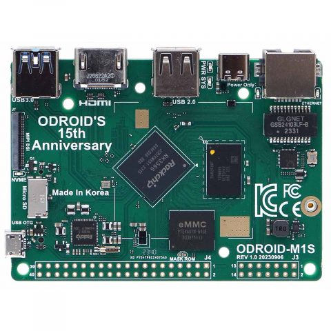Odroid M1S with 64GB eMMC Storage and 4GB or 8GB DDR4 RAM