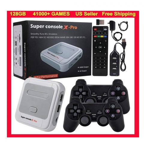 Super Console X PRO 128GB 4K HD WIFI Portable Retro Mini TV Video Game Console Kit