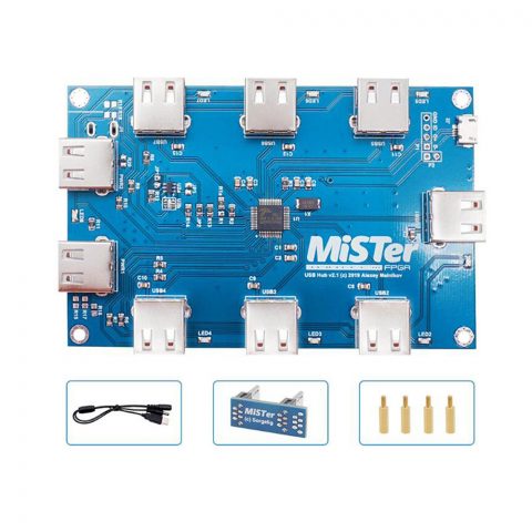 Mister FPGA 7 Port USB HUB V2.1 Kit With Bridge Board Splitter Cable Standoffs